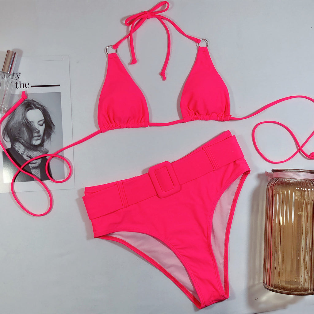 Amalfi Printed Halter Bikini – Luxury Resort Swimwear